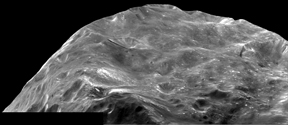 Close-Up of Phoebe's South Pole, Seen from Cassini