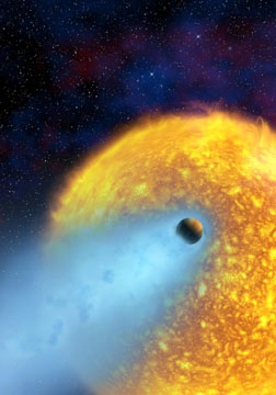 Artist's Conception of an Evaporating Hot Jupiter