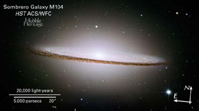 M104 - Sombrero Galaxy - AKA NGC 4595 - Spiral Galaxy