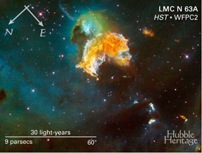 Supernova Remnant LMC N 63A