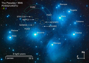Pleiades with Labels