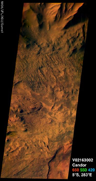 2001 Mars Odyssey THEMIS image of Candor Chasma