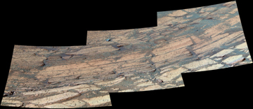 Mars Exploration Rover (MER) Opportunity - Layers of Rock in Endurance Crater