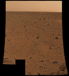 Gustov Crater Plains, Imaged by Mars Exploration Rover (MER) Spirit