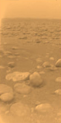 Hugens Probe First Image from Titan's Surface
